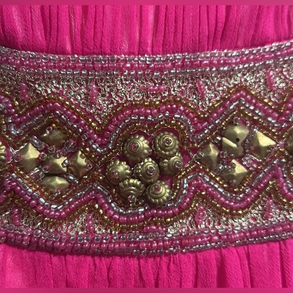 Adrianna Papell Evening Pink Thin Strap Silk Dress – Size 4 - Picture 6 of 10